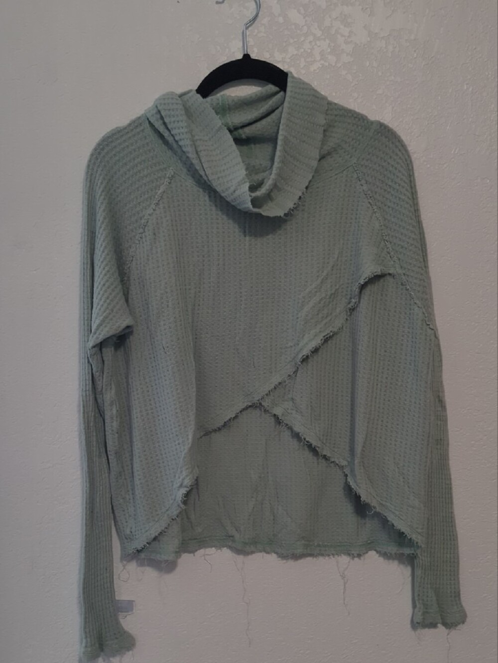 We The Free Mint Green Waffle Knit Tee